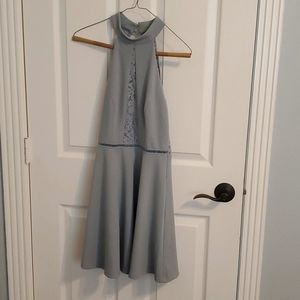 Lulus green/blue lace dress